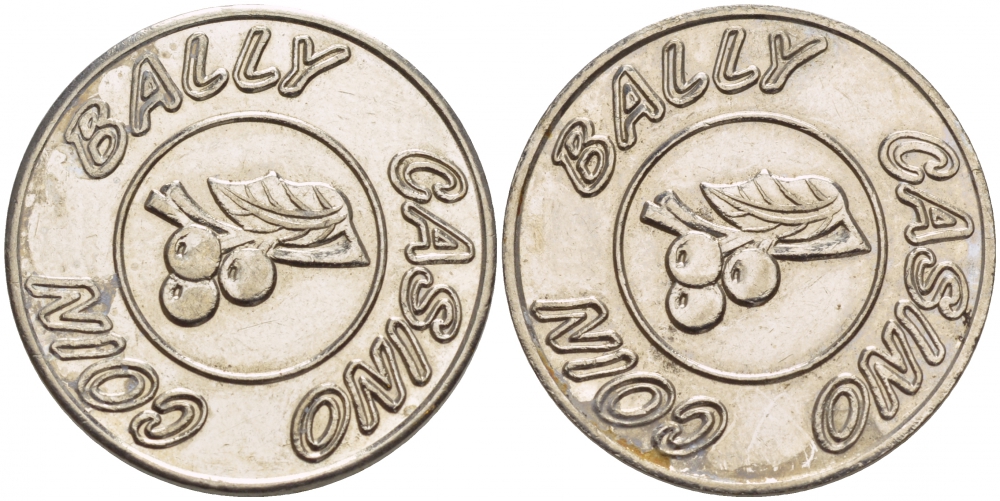 ЕВРОПА ЖЕТОН ИГРОВОЙ ND COIN BALLY CASINO белый металл 4544-744