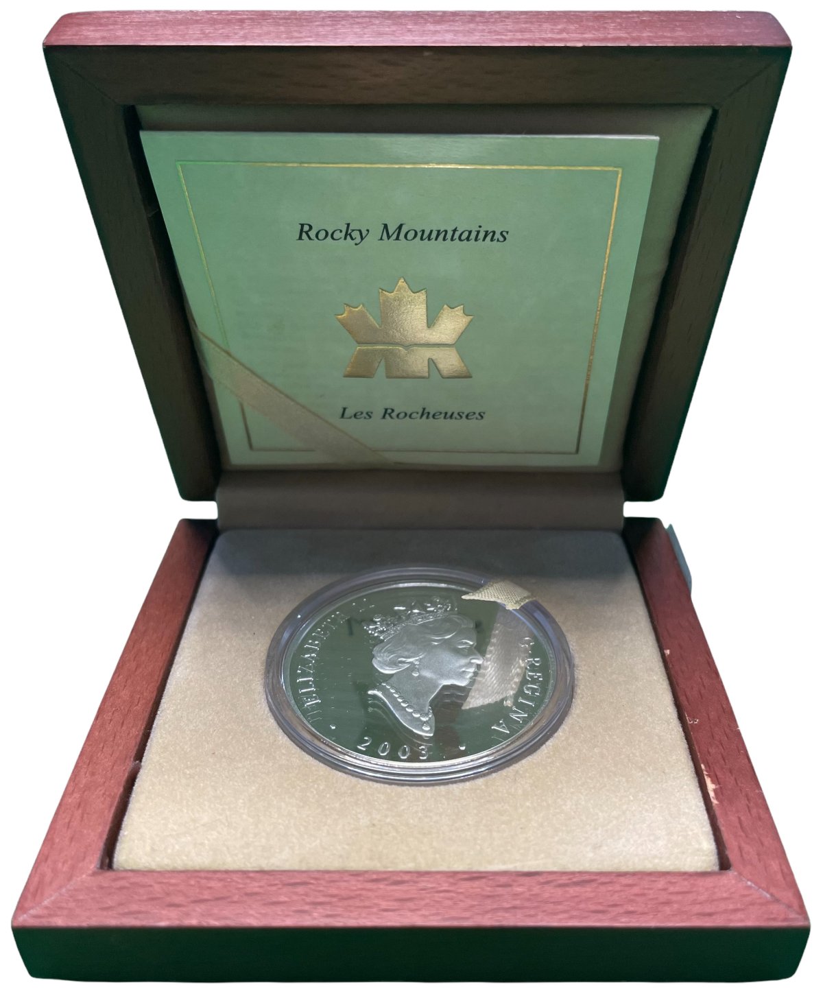 Канада 20 долларов 2003 горы, эмаль, коробка, сертификат серебро PROOF 7-1-1-02