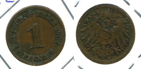 ГЕРМАНИЯ 1 ПФЕННИГ 1904 E KM 10, J. 10 медь 701-223