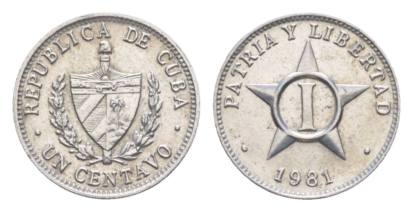 Куба 1 сентаво 1981 KM 33.1 алюминий aUNC 4636-658