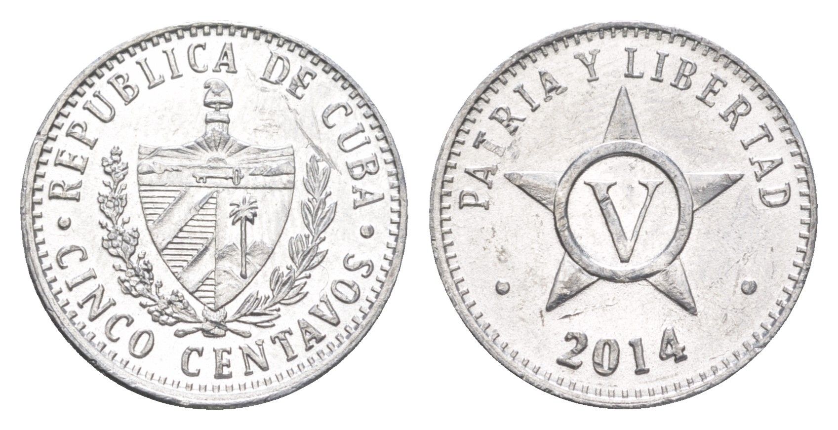 Куба 5 сентаво 2014 KM 34 алюминий UNC 4651-525