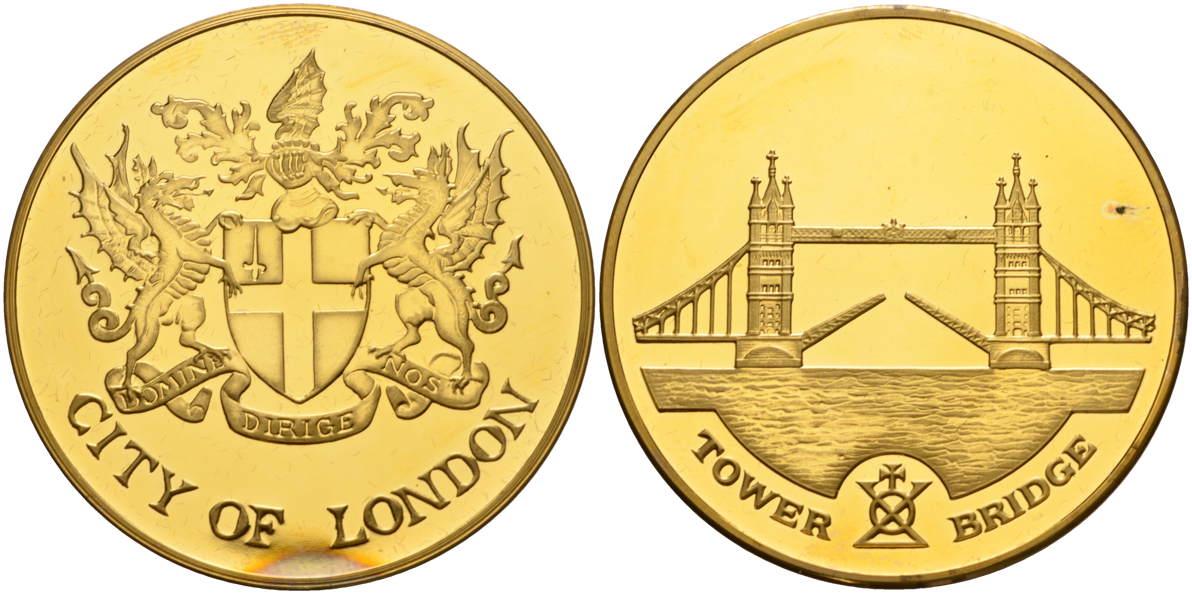 Англия медаль ND Тауэрский мост, в оригинальной коробке бронза PROOF 7-4-16