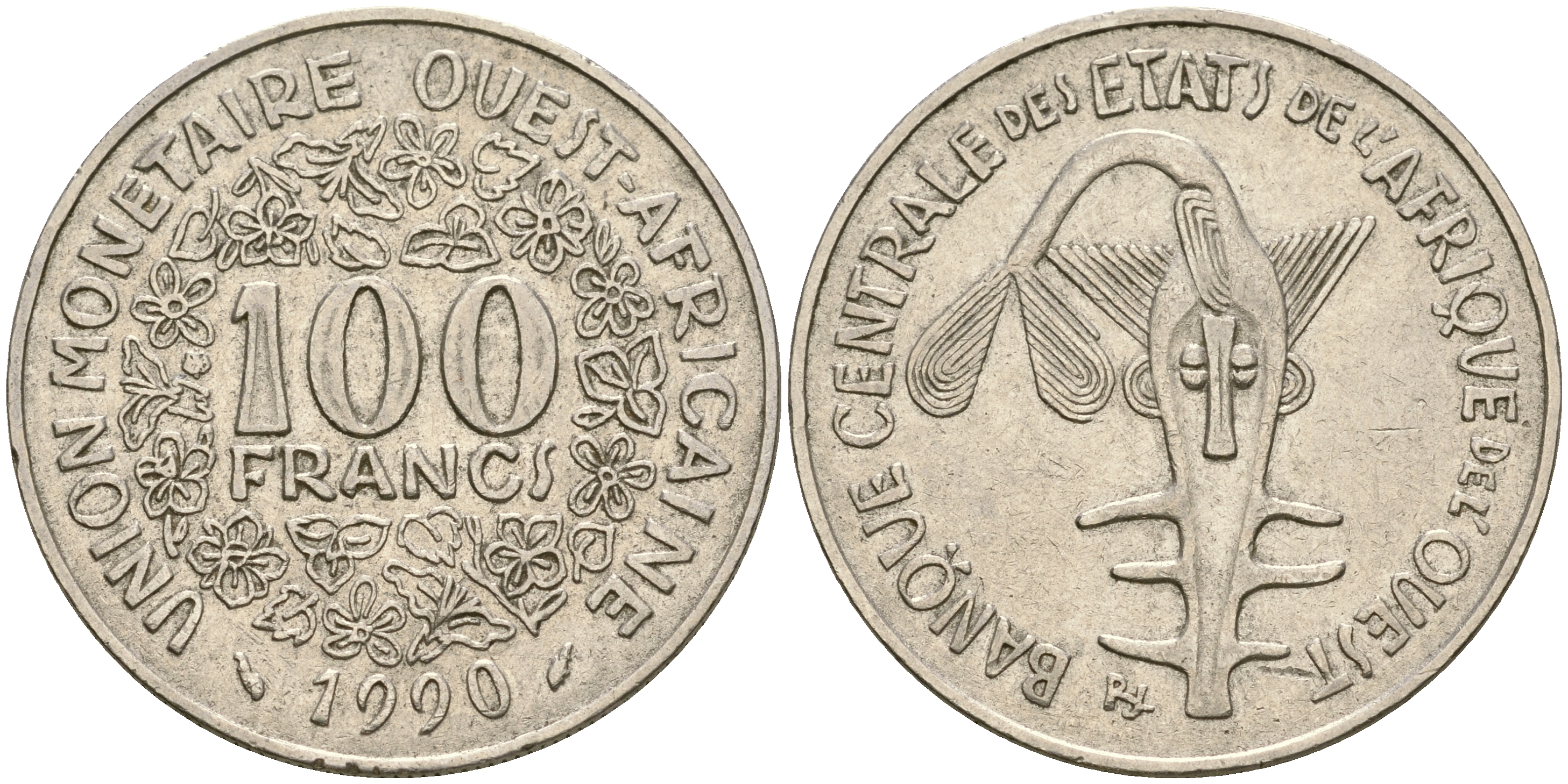 Западная Африка (BCEAO) 100 франков 2002 KM 4 никель 4364-2753