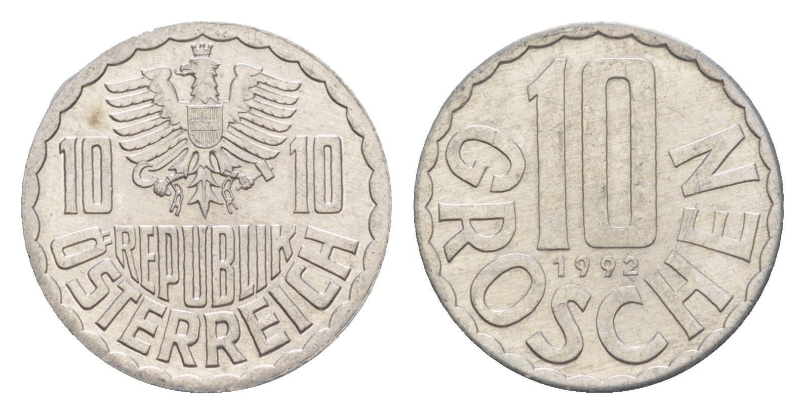 Австрия 10 грошей 1992 KM 2878 алюминий 4147-658