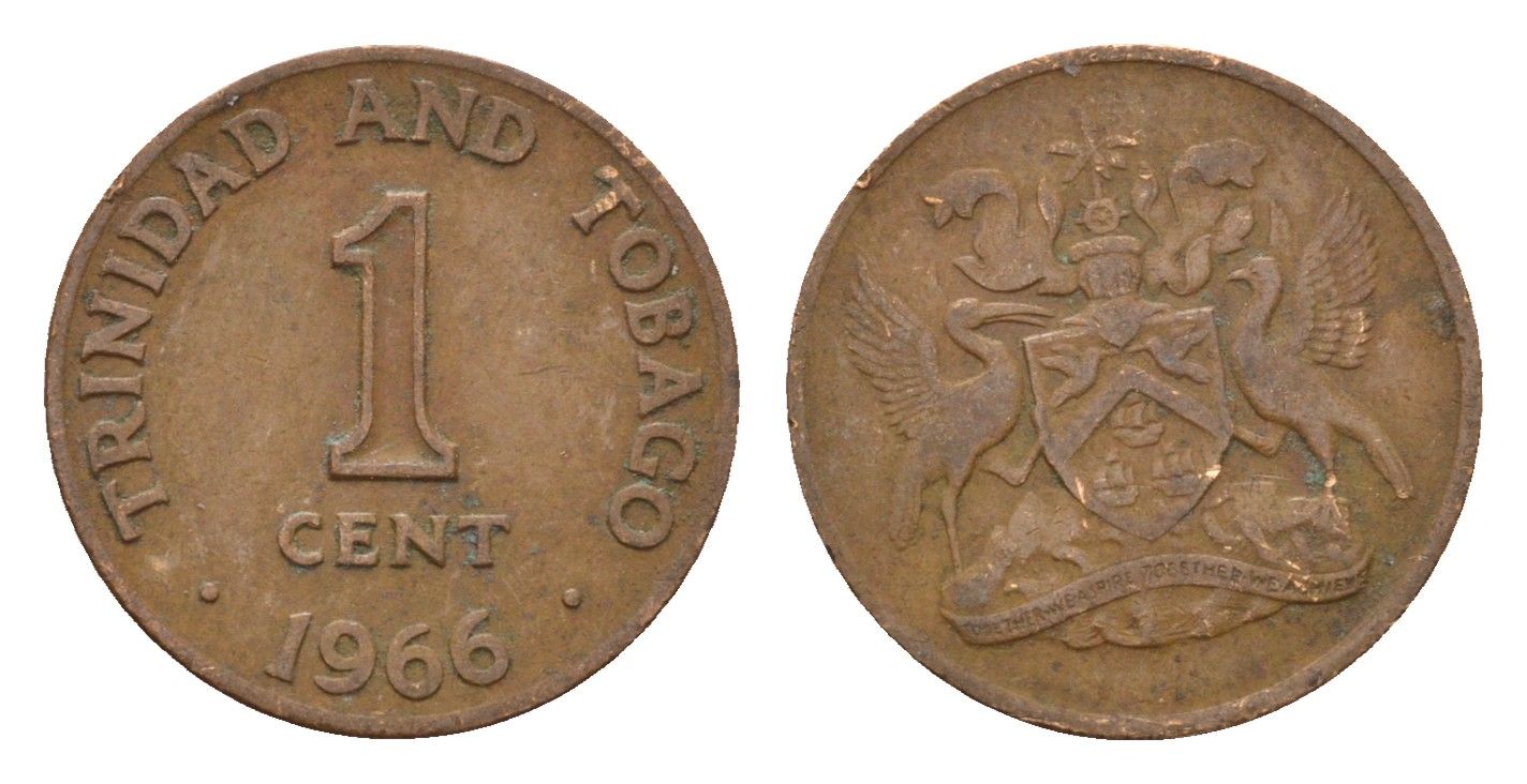 Тринидад и Тобаго 1 цент 1966 KM 1 бронза 4643-613
