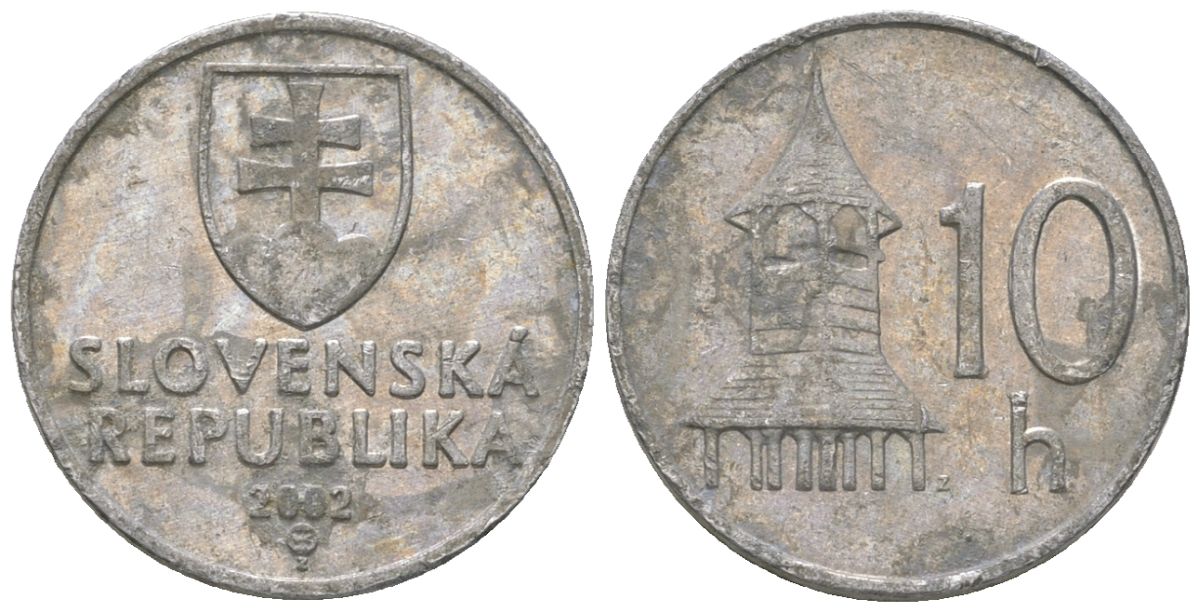 Словакия 10 геллеров 2002 MK KM 17 алюминий UNC 4164-542