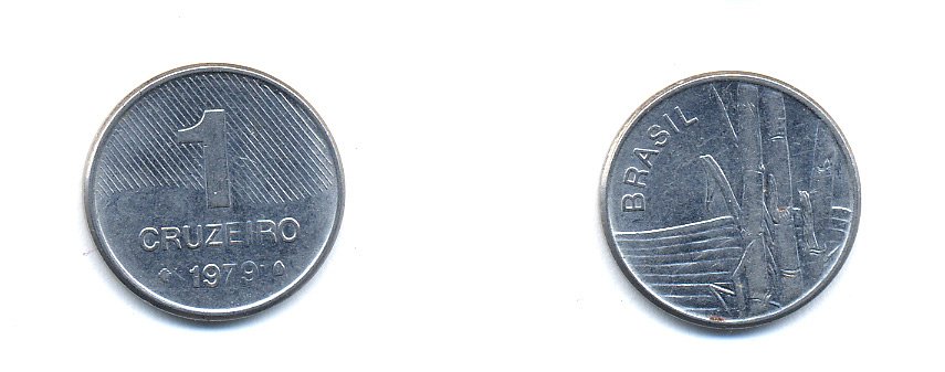 Бразилия 1 крузейро 1979 сахарный тростник KM 590 нержавеющая сталь 76-857