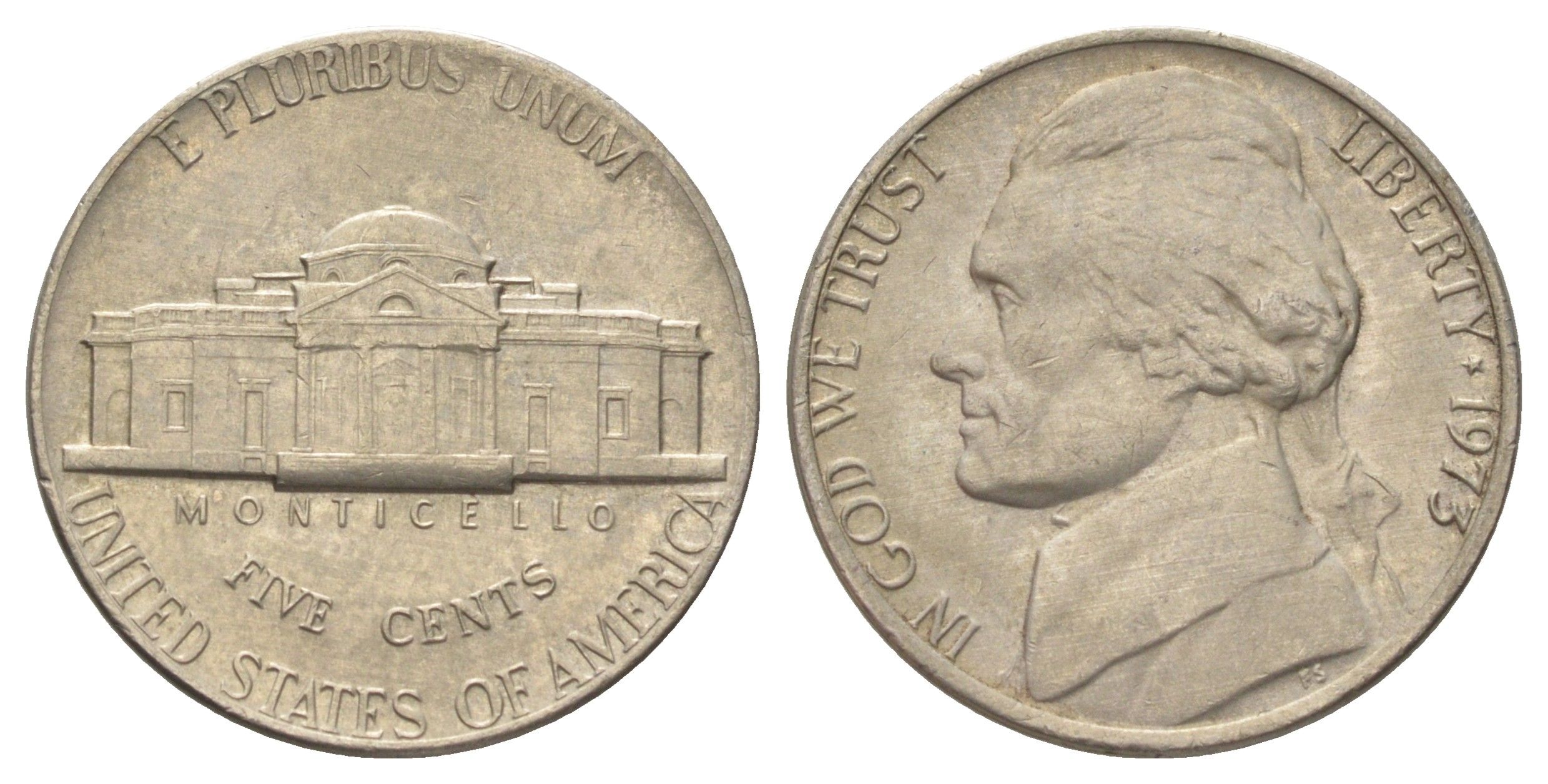 США 5 центов 1973 KM A192 медно-никель UNC 4668-949