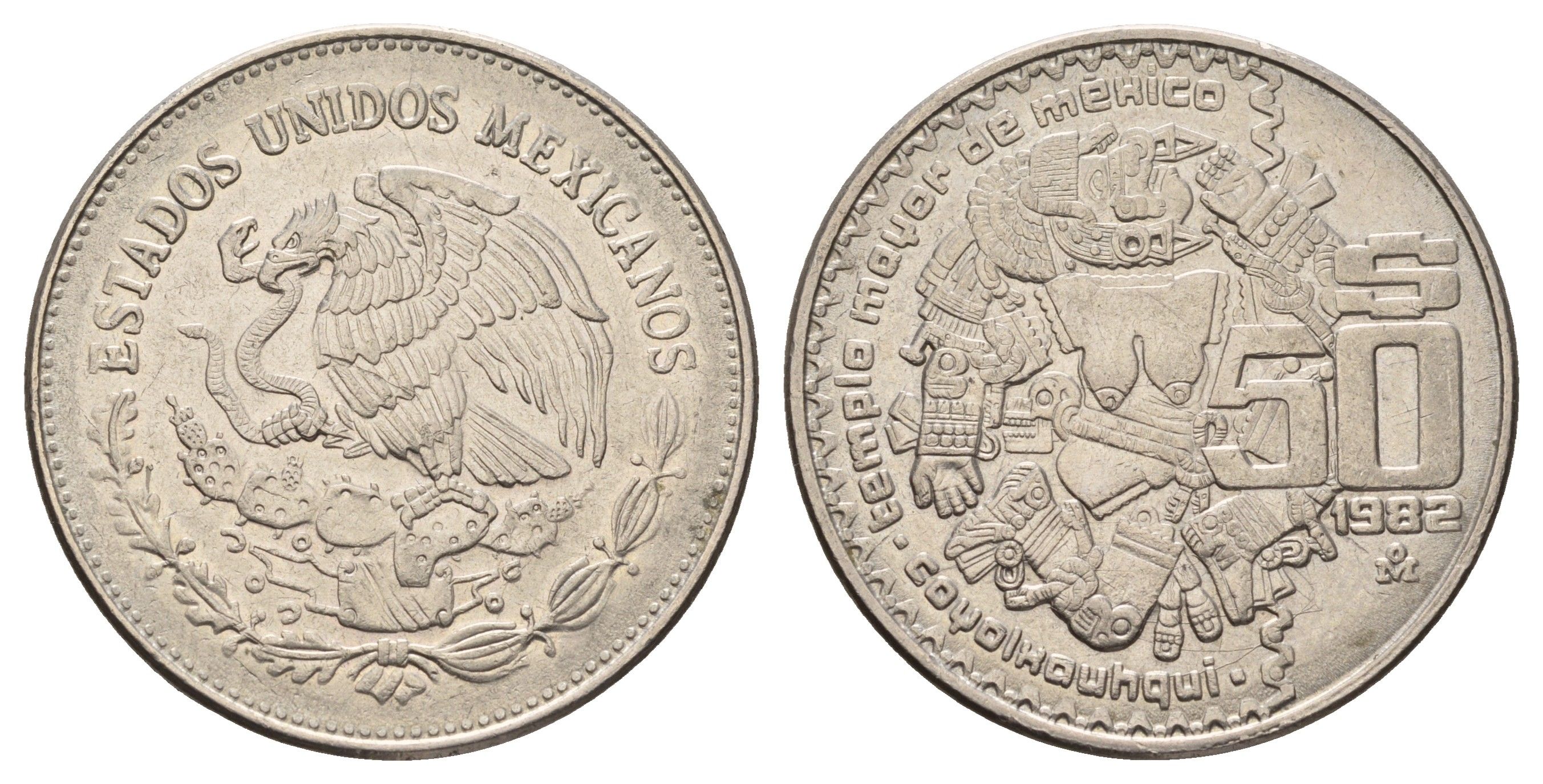Мексика 50 песо 1982 KM 490 медно-никель 4552-621