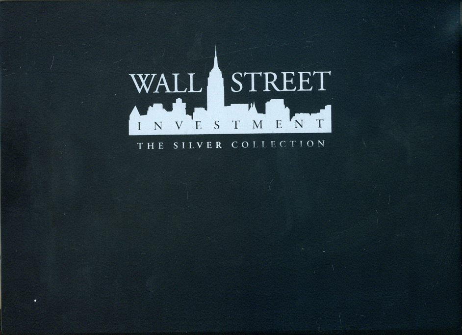 США набор из 7 монет 2009 №3568, WALL STREET INVESTMENT, в деревянной коробке, сертификат  серебро  UNC,  PROOF 5-4-5-09