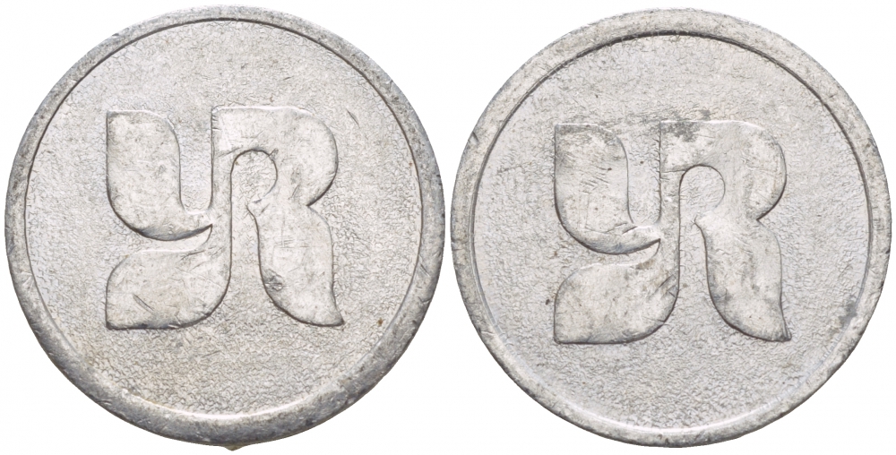 ЕВРОПА ЖЕТОН ИГРОВОЙ ND белый металл 4544-1044