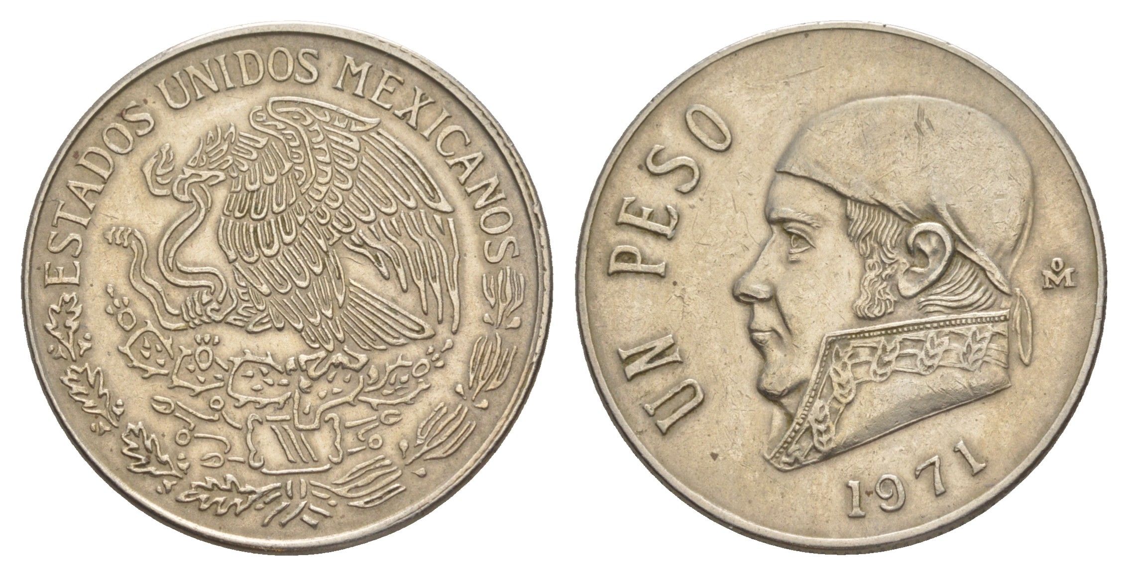 Мексика 1 песо 1971 Mo, Хосе Мария Морелос KM 460 медно-никель 4637-555
