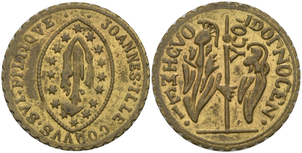 ЕВРОПА ЖЕТОН ND ДИАМЕТР 20 ММ. желтый металл 99-548