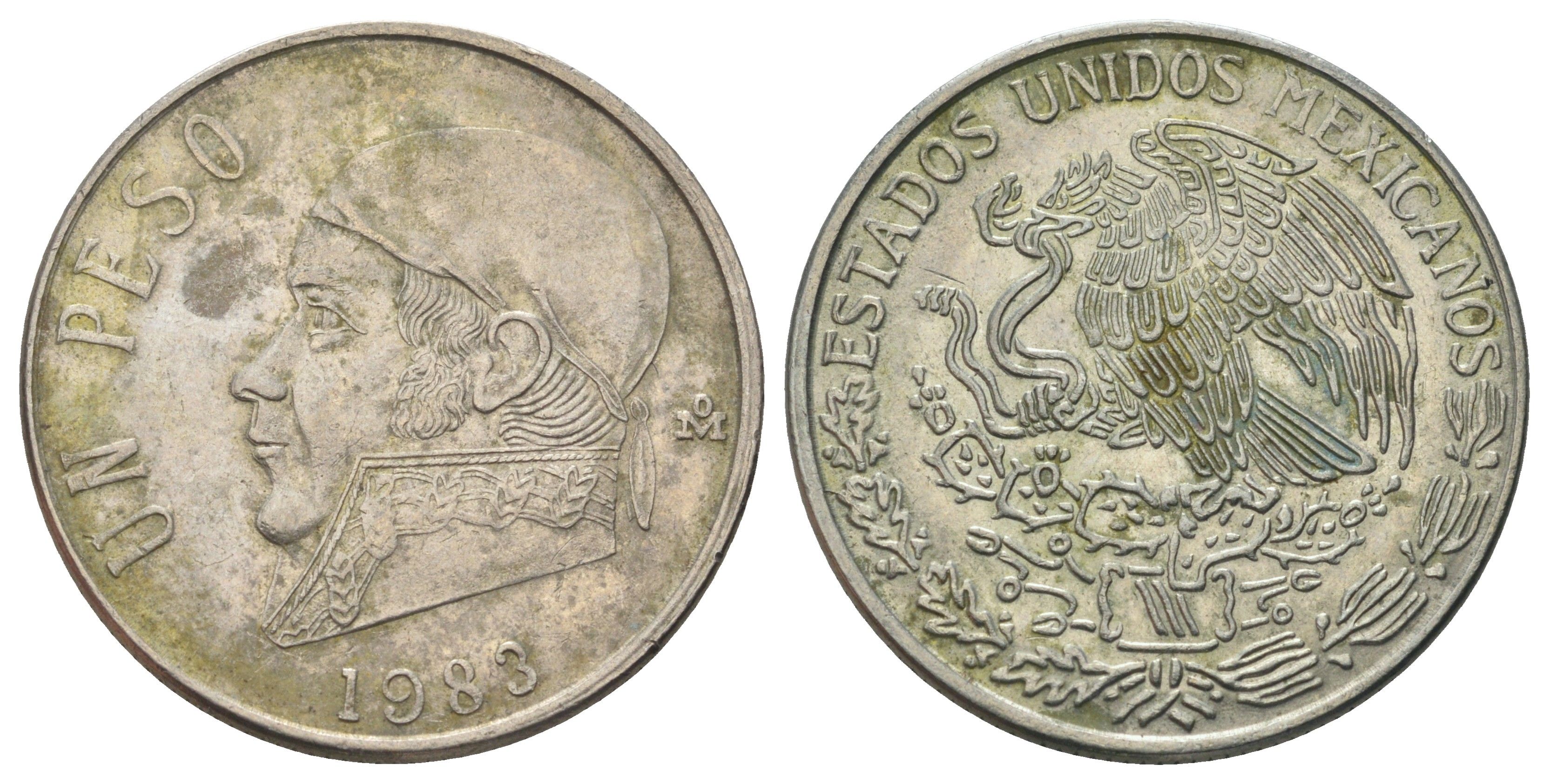 Мексика 1 песо 1983 Хосе Мария Морелос KM 460 медно-никель 4587-331