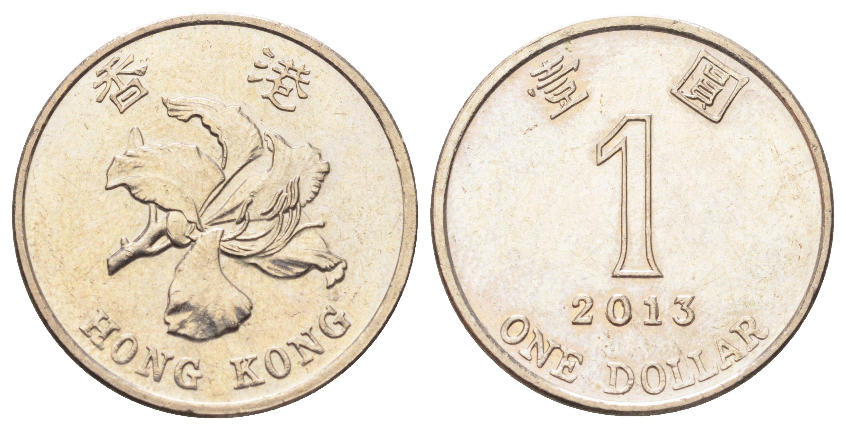 Гонконг 1 доллар 2013 KM 69a медно-никель UNC 4700-322