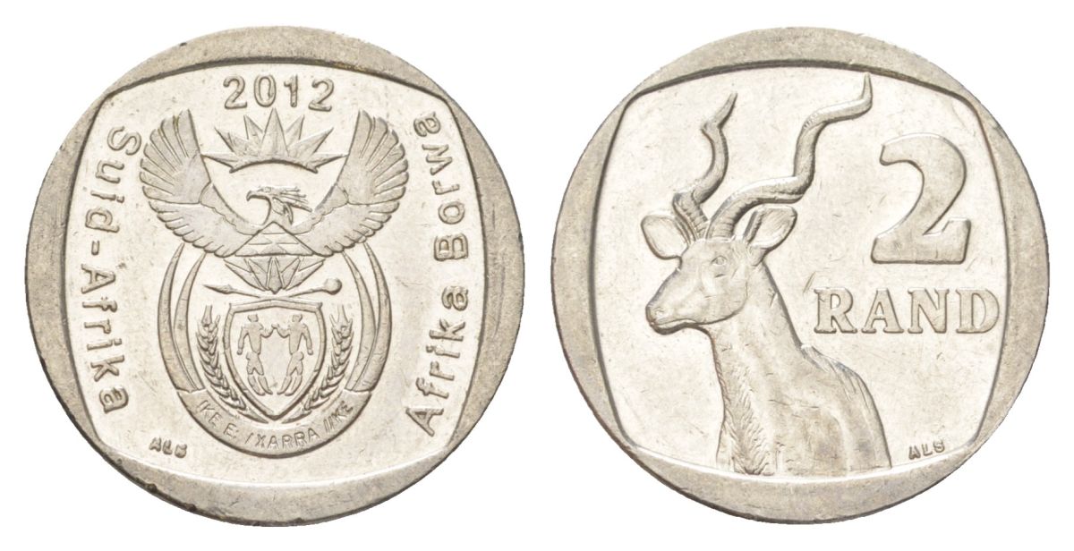 ЮАР 2 ранда 2012 KM 498 медь плакированная никелем 4628-327