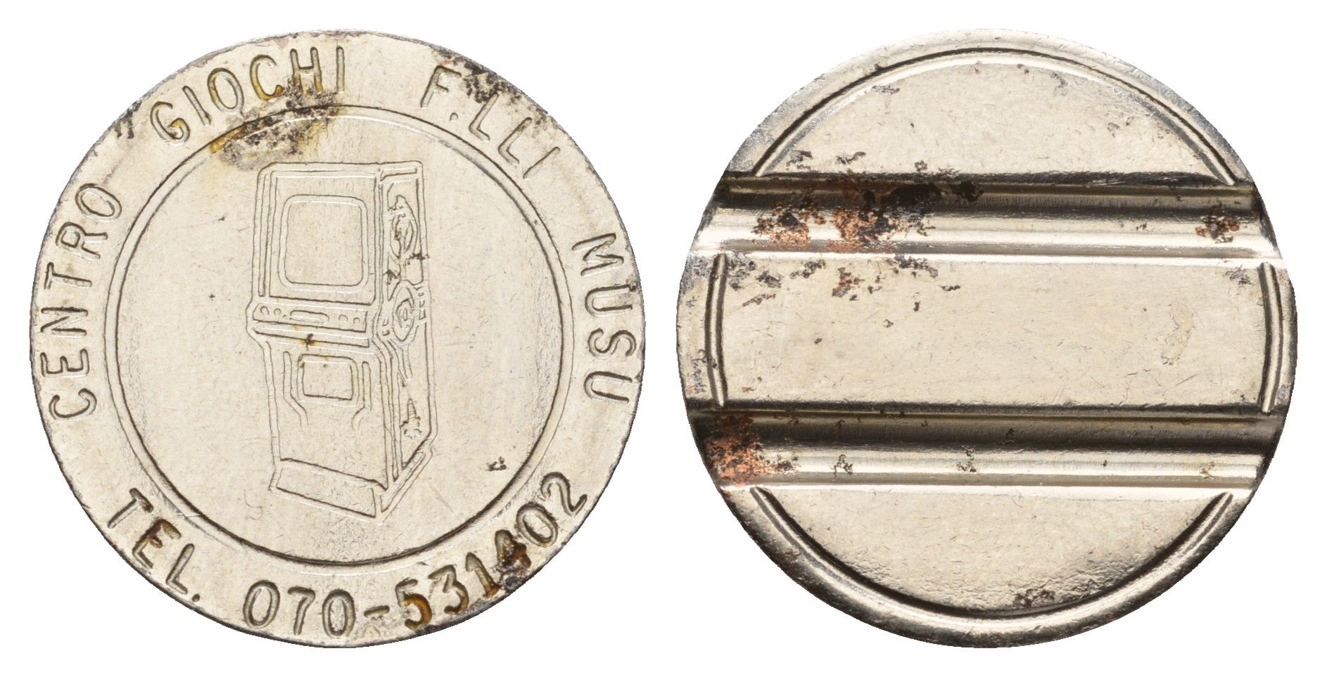 Италия жетон на развлекательных автоматов диаметр 23,5 мм, вес 6 гр нержавеющая сталь 4670-545