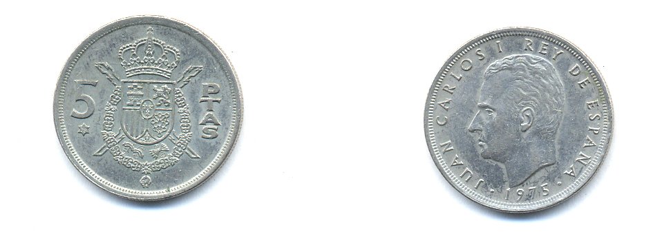 ИСПАНИЯ 5 ПЕСЕТ 1978 KM 807 медно-никель 54-1731