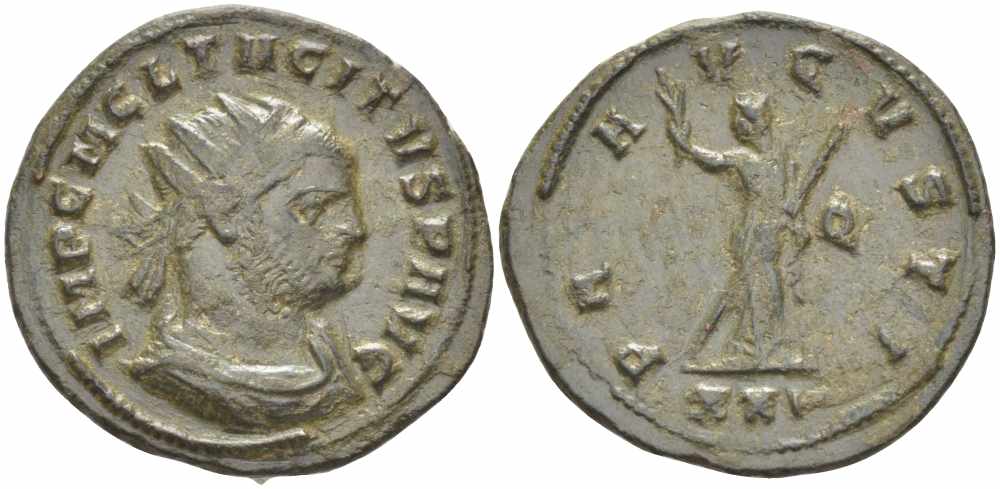 Римская Империя аврелианиан 276 Тацит PAX AVGVSTI Сисция Good Very fine RIC 186 бронза, серебрение 1073-17-27