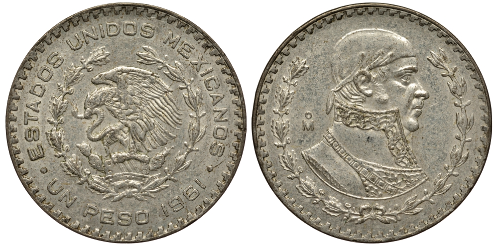 Мексика 1 песо 1961 Хосе Мария Морелос KM 459 серебро 107-1113