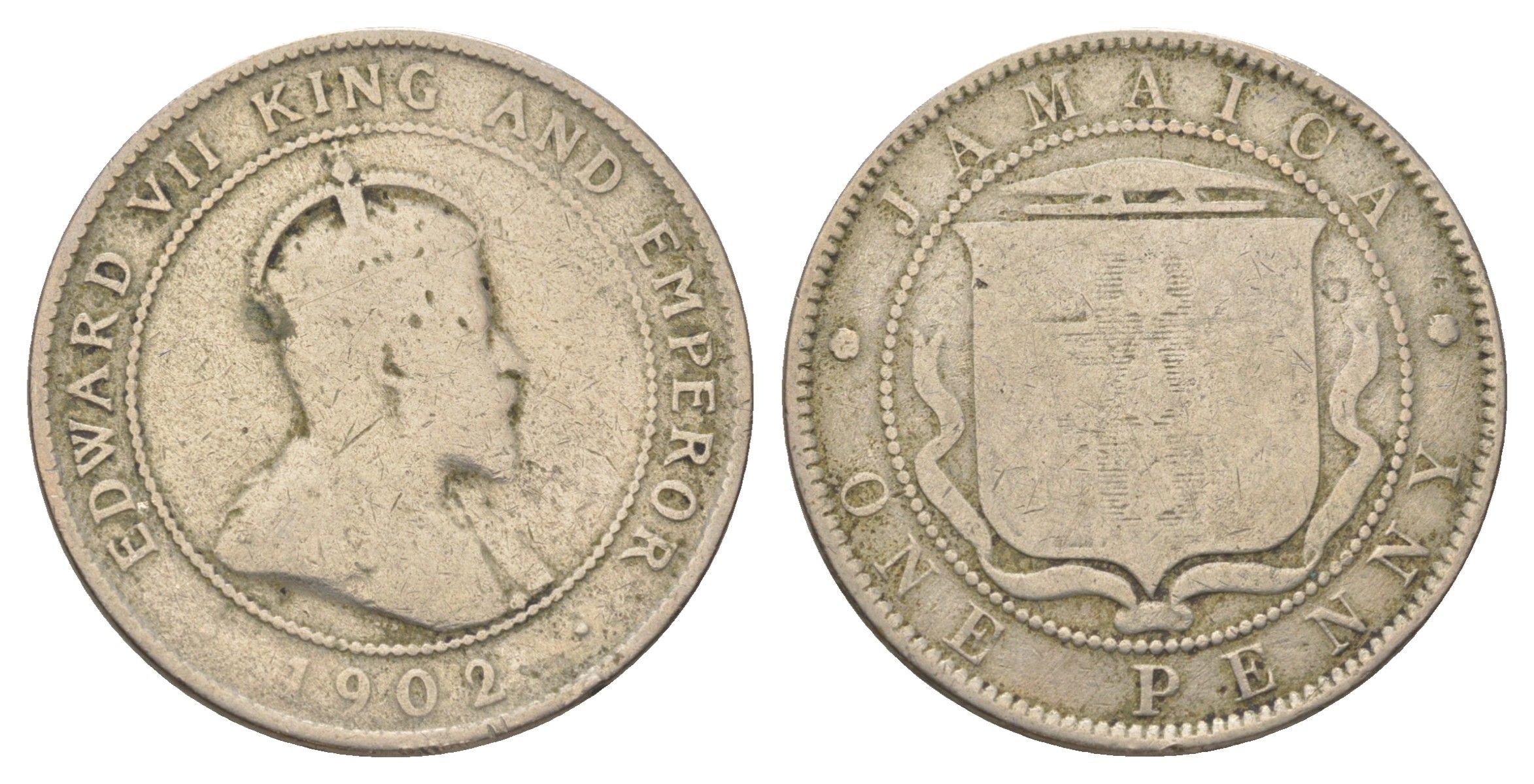 Ямайка 1 пенни 1902 KM 20 медно-никель 4622-544