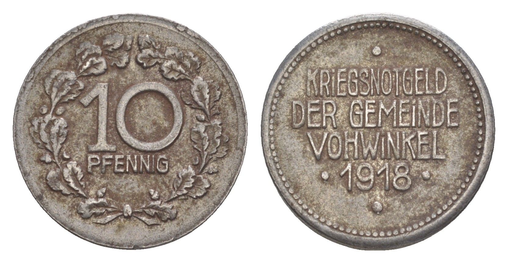 Фовинкель 10 пфеннигов 1918 Funck 564.5, Men18 32415.5 железо 4636-767