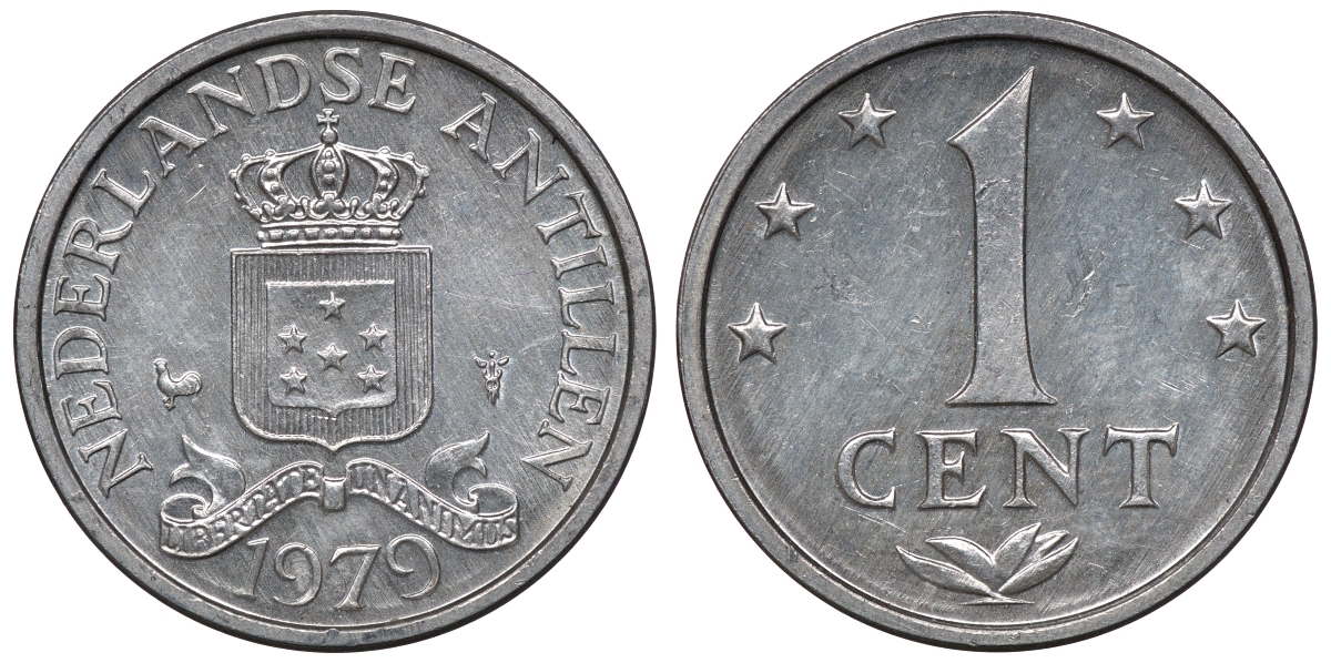 Нидерландские Антильские острова (Нидерландские Антилы) 1 цент 1979 Юлиана (1948-1980) KM 8a алюминий UNC 4118-451