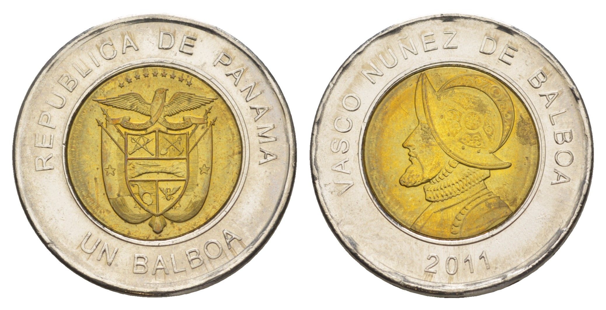 Панама 1 бальбоа 2011 KM 141 биметалл UNC 4642-732