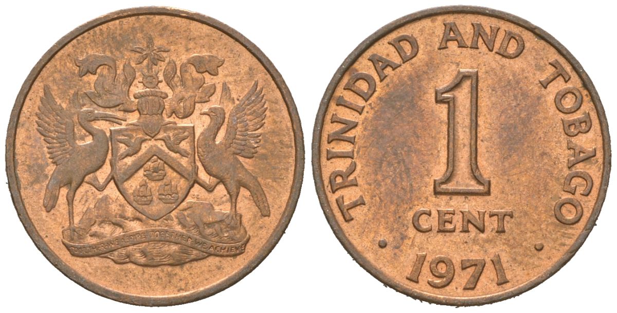 Тринидад и Тобаго 1 цент 1971 KM 1 бронза 4609-1167