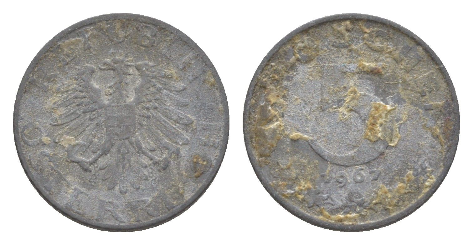 Австрия 5 грошей 1967 KM 2875 цинк 4643-441