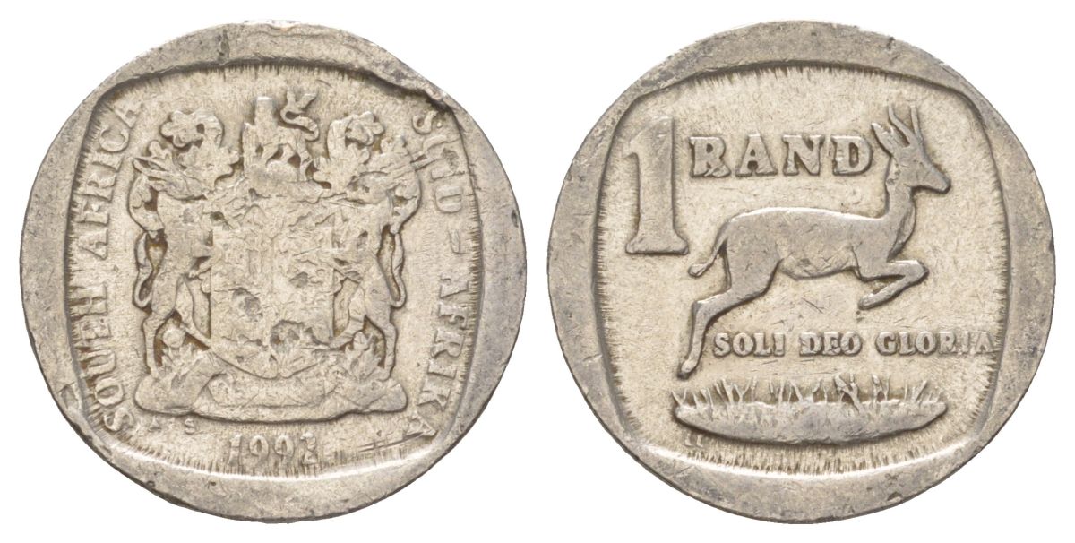 ЮАР 1 ранд 1992 KM 138 медь плакированная никелем 4627-245