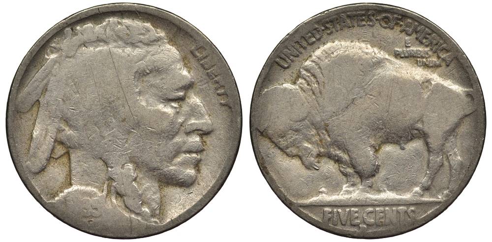 США 5 ЦЕНТОВ 1935 D, ИНДЕЕЦ, БИЗОН KM 134 медно-никель 27-643