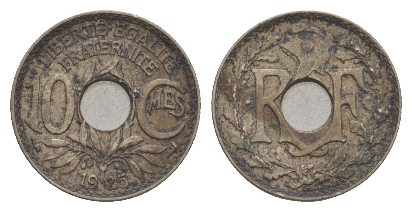 Франция 10 сантимов 1925 KM 866a, Le Franc 138.3 медно-никель 4659-142