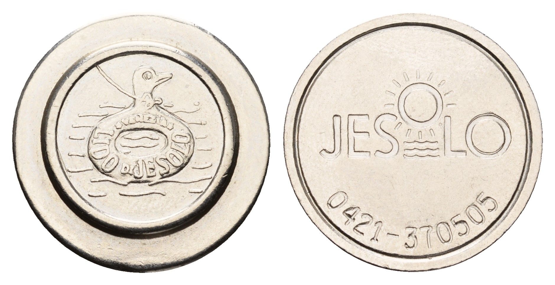 Италия, Лидо-ди-Йезоло, Венеция жетон для равлечений Sale Giochi утка, диаметр 24 мм, вес 5,5 гр нержавеющая сталь 4670-835