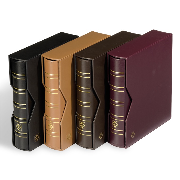 Альбом OPTIMA Classic-Leder кожаный c защитной кассетой, без листов. Бордовый. Leuchtturm. 341939