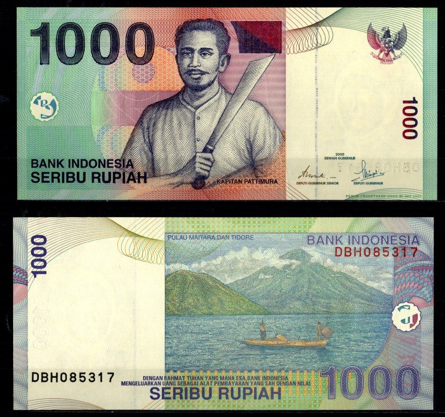 Индонезия 1000 рупий 2000 Pick 141 a бумага aUNC 7486-54-3-1