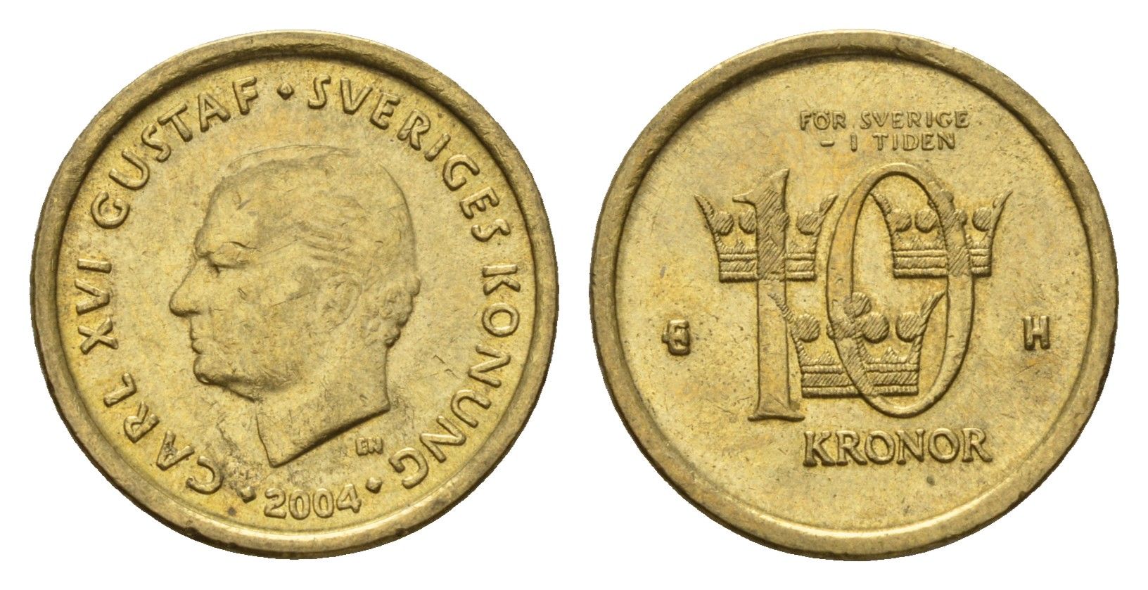 Швеция 10 крон 2004 Карл XVI Густав (1973-) KM 895 нордик 4657-1225