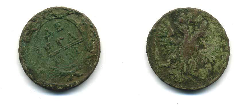 Россия деньга 1737 Анна Иоанновна (1730-1740) Биткин 293 медь 86-851