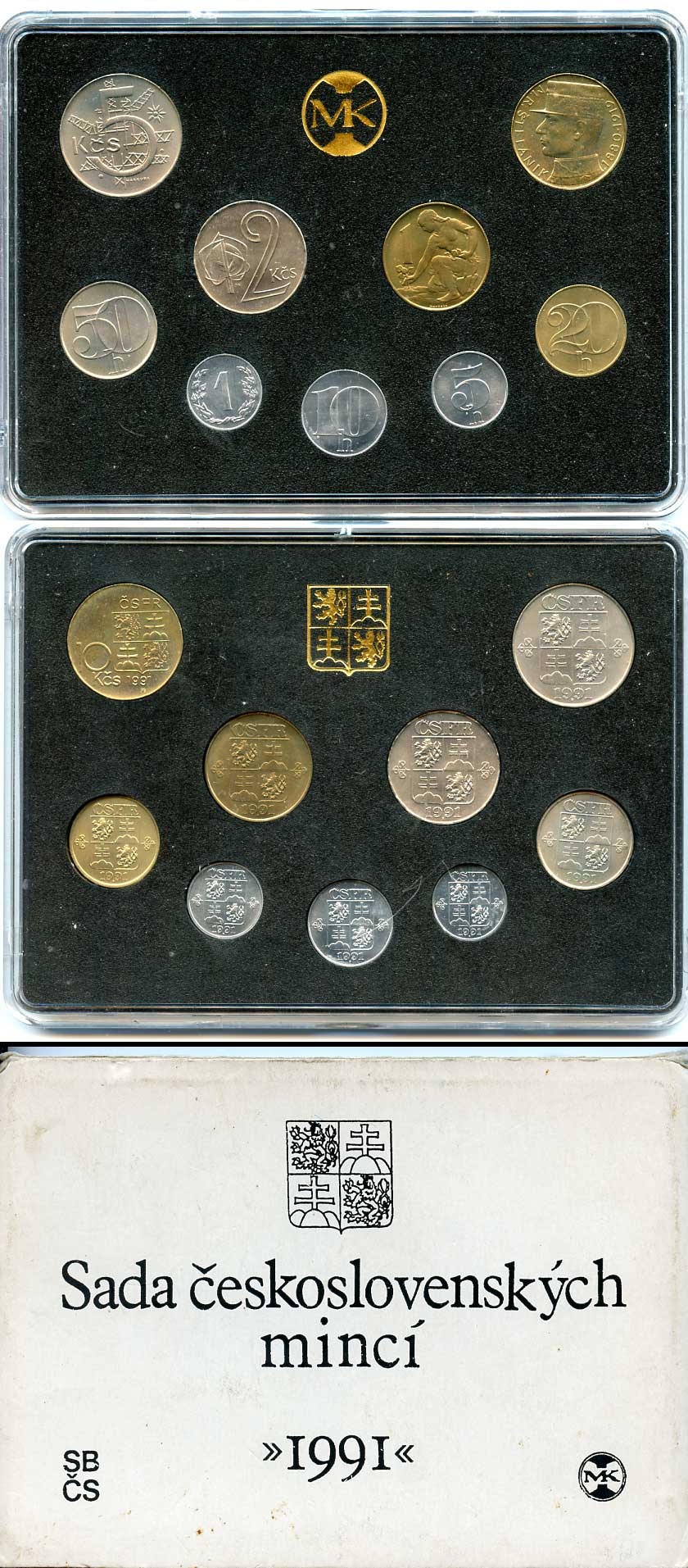 Чехословакия официальный набор из 9 монет 1991 KM MS 12 UNC 00-00