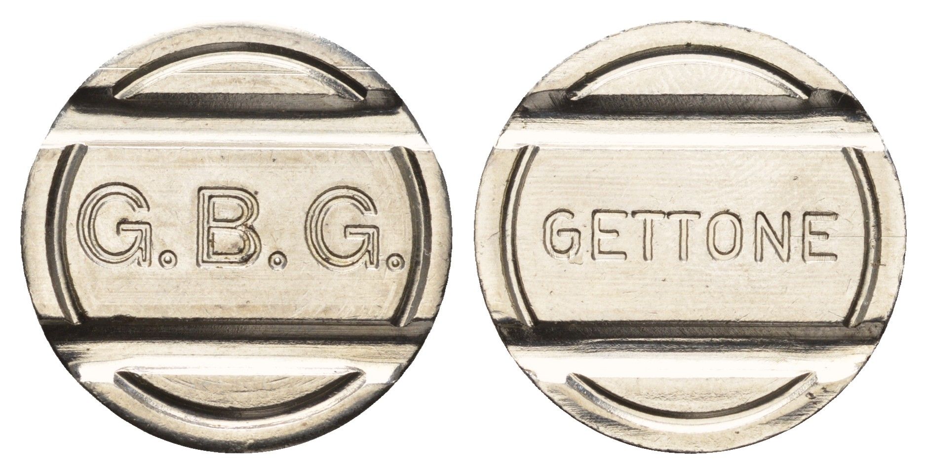 Италия жетон G.B.G. диаметр 24 мм, вес 5,6 гр нержавеющая сталь 4670-723