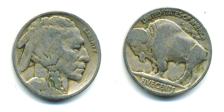 США 5 ЦЕНТОВ ND ИНДЕЕЦ, БИЗОН KM 134 медно-никель 46-2142