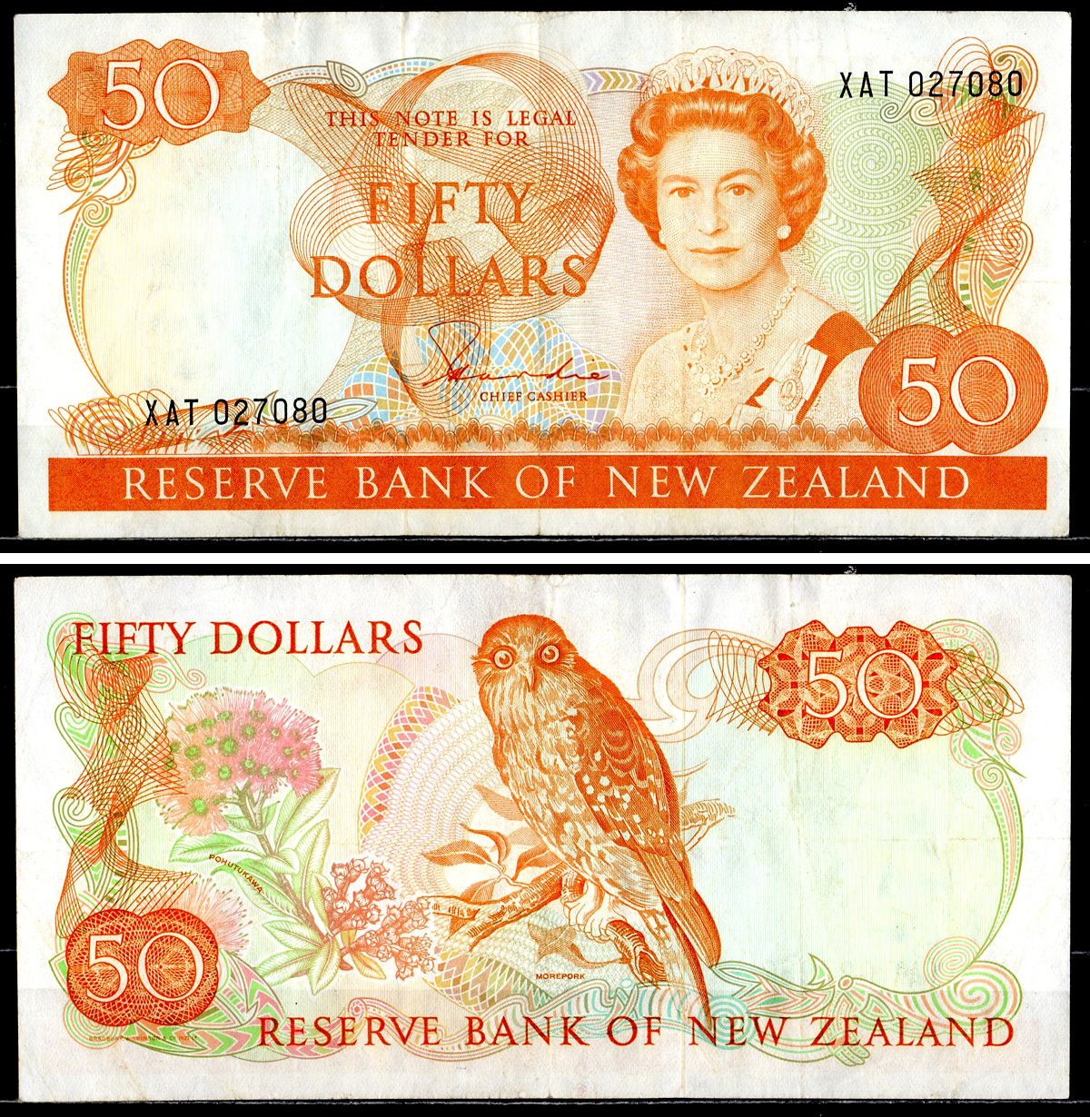 Новая Зеландия 50 долларов ND (1981-1985) Pick 174 a бумага 451-706-2