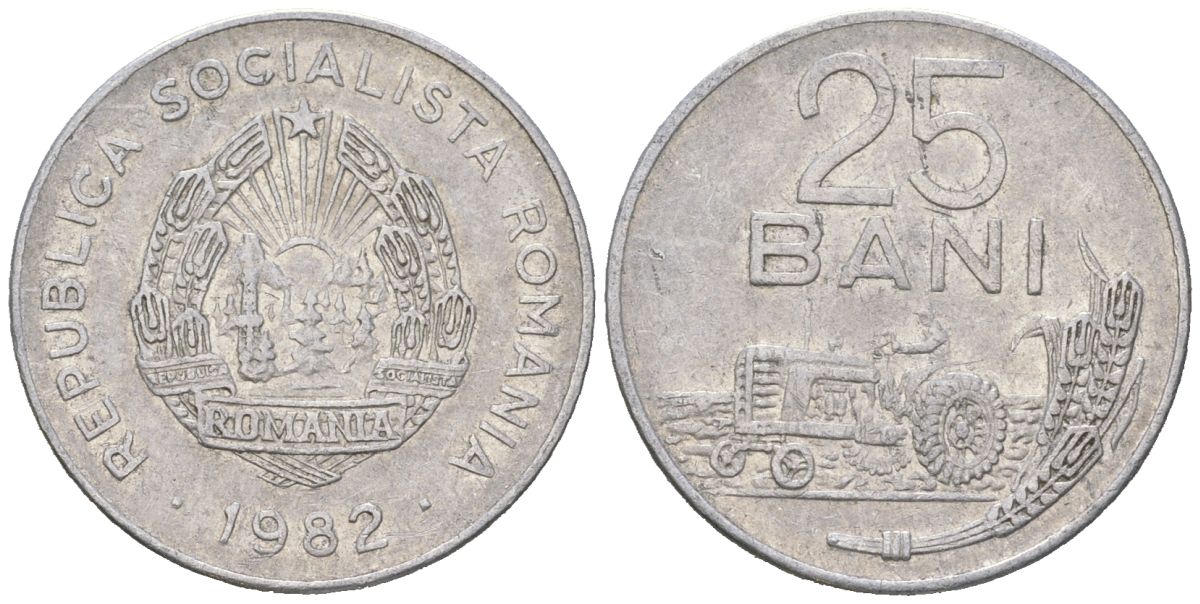 Румыния 25 бань 1982 KM 94a алюминий 99-921
