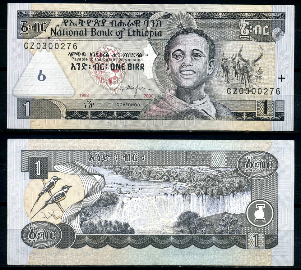 Эфиопия 1 быр 1992/2000 Pick 46b бумага 8621-25-1-2
