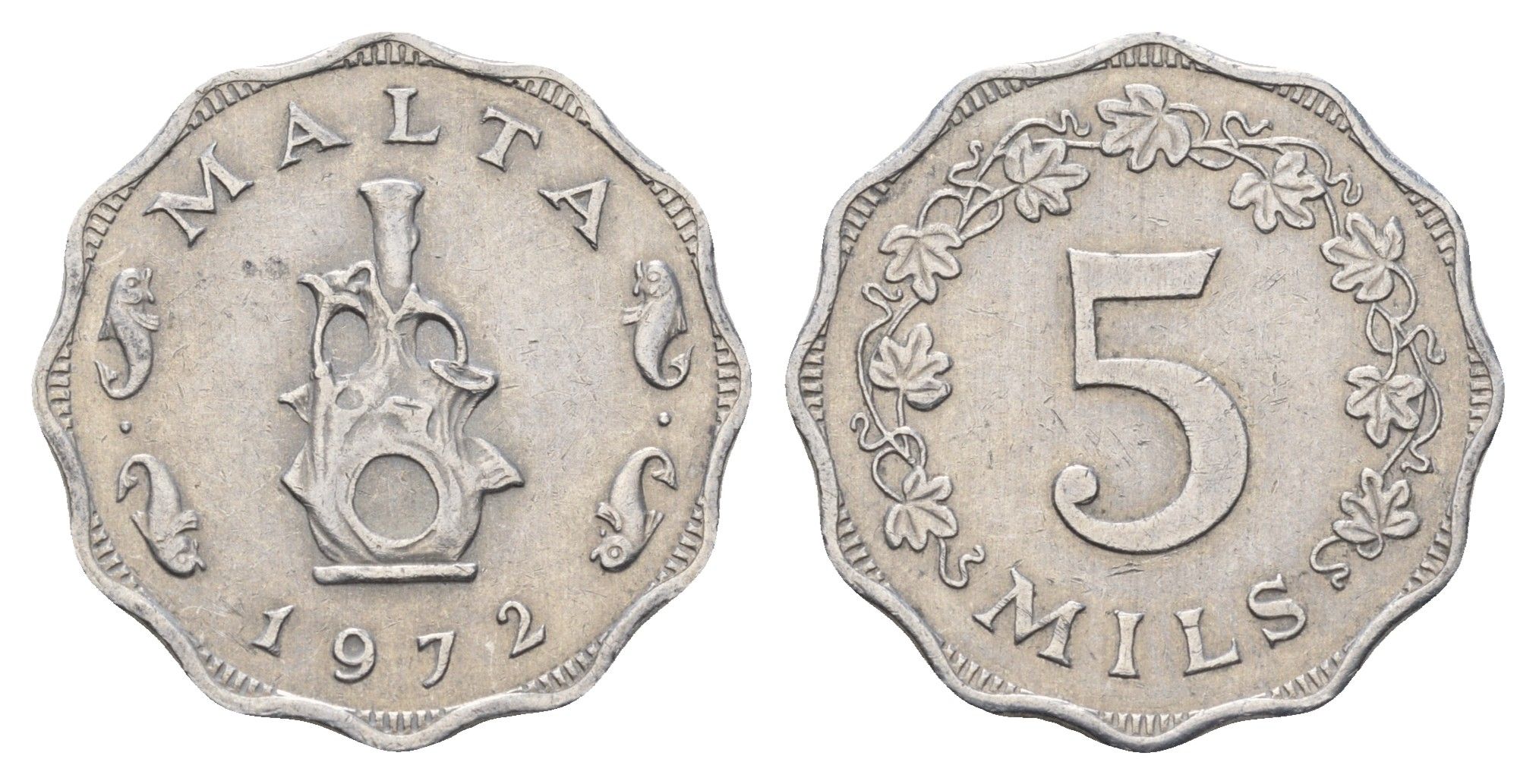 Мальта 5 милей 1972 KM 7 алюминий 4688-952