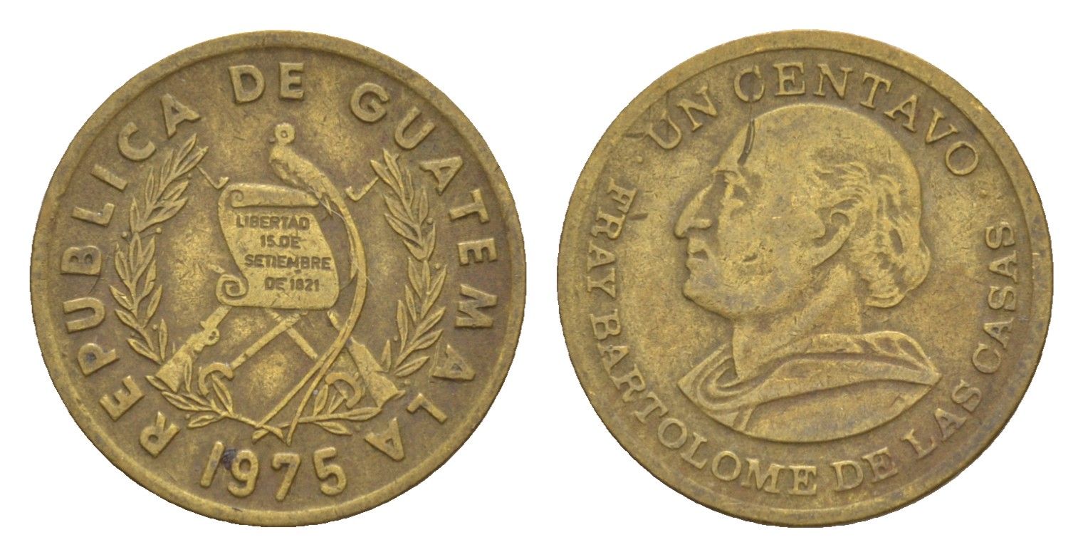 Гватемала 1 сентаво 1975 KM 273 латунь 4649-915