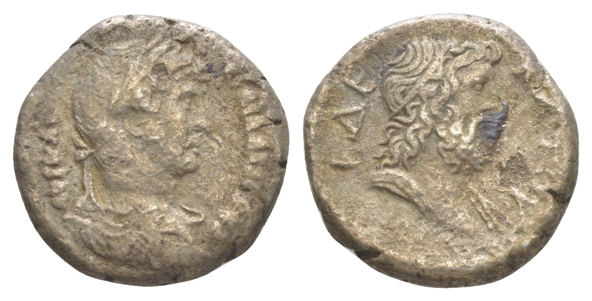 Римская Империя, Провинция Египет тетрадрахма 125-126 Адриан, бюст императора/бюст Зевса, Александрия, (из старой нидерландской коллекции) Dattari 1509 биллон 1100-9-15