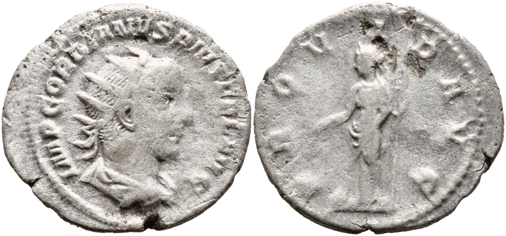 Римская Империя антониниан 143-144 Гордиан III PROVID AVG Рим fine RIC 148 серебро 270-244