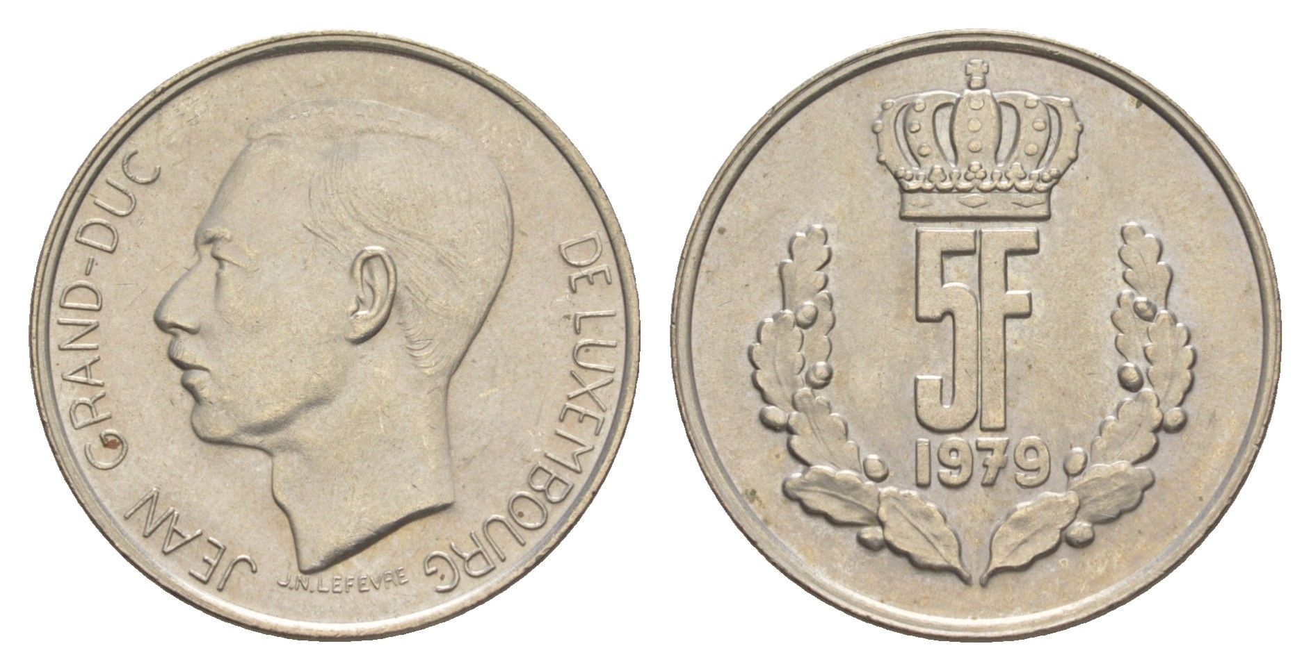 Люксембург 5 франков 1979 Герцог Жан (1964-1999) KM 56 медно-никель UNC 4641-1043