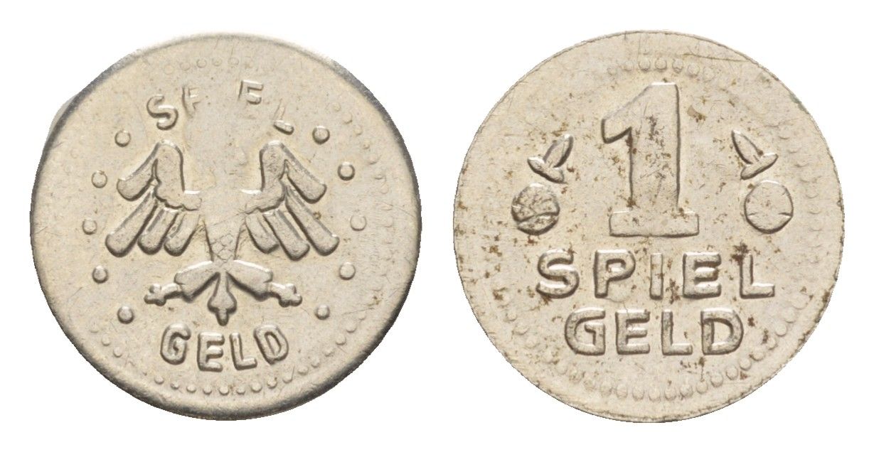 Германия игровой жетон 1 марка ND SPECIAL GELD белый металл 4636-968